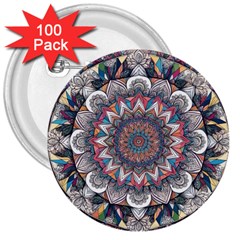 Pattern Nature 3  Buttons (100 Pack) 