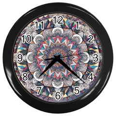 Pattern Nature Wall Clock (black)