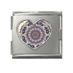 Pattern Nature Mega Link Heart Italian Charm (18mm)