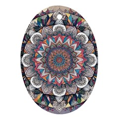 Pattern Nature Oval Ornament (two Sides)