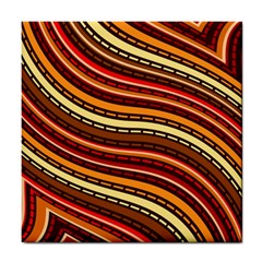 Waves Pattern Abstract Neutrals Tile Coaster