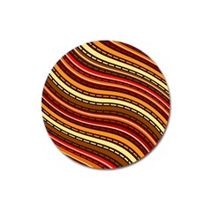 Waves Pattern Abstract Neutrals Magnet 3  (round)