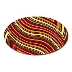 Waves Pattern Abstract Neutrals Oval Magnet