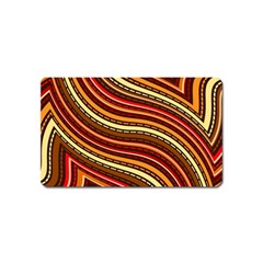 Waves Pattern Abstract Neutrals Magnet (name Card) by Maspions