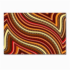 Waves Pattern Abstract Neutrals Postcard 4 x 6  (pkg Of 10) by Maspions