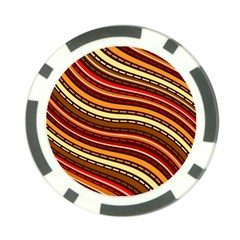 Waves Pattern Abstract Neutrals Poker Chip Card Guard