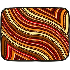 Waves Pattern Abstract Neutrals Two Sides Fleece Blanket (mini)