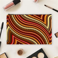 Waves Pattern Abstract Neutrals Cosmetic Bag (large)