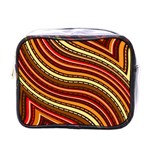 Waves Pattern Abstract Neutrals Mini Toiletries Bag (One Side) Front