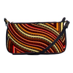 Waves Pattern Abstract Neutrals Shoulder Clutch Bag