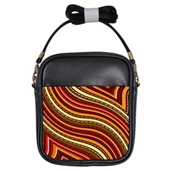 Waves Pattern Abstract Neutrals Girls Sling Bag