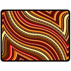 Waves Pattern Abstract Neutrals Fleece Blanket (large)