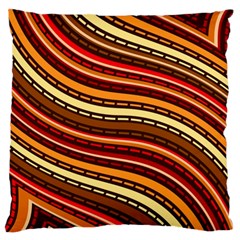 Waves Pattern Abstract Neutrals Large Cushion Case (one Side)