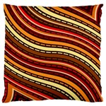 Waves Pattern Abstract Neutrals Large Cushion Case (One Side) Front