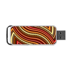 Waves Pattern Abstract Neutrals Portable Usb Flash (one Side)