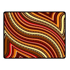 Waves Pattern Abstract Neutrals Two Sides Fleece Blanket (small)