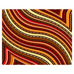 Waves Pattern Abstract Neutrals Two Sides Premium Plush Fleece Blanket (teen Size) by Maspions