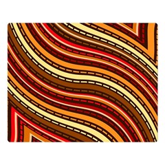 Waves Pattern Abstract Neutrals Two Sides Premium Plush Fleece Blanket (large) by Maspions