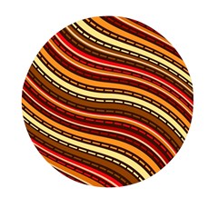 Waves Pattern Abstract Neutrals Mini Round Pill Box