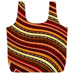 Waves Pattern Abstract Neutrals Full Print Recycle Bag (XXL) Front