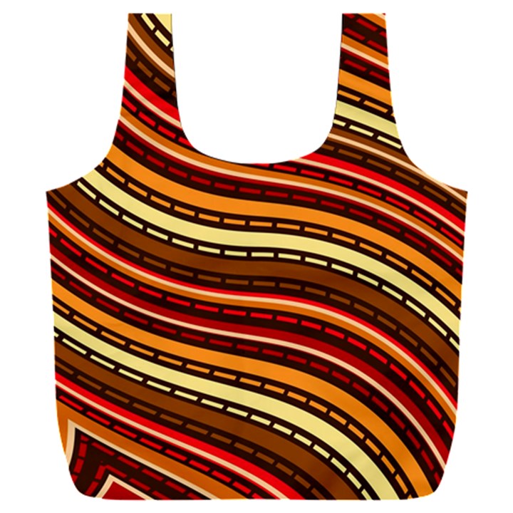 Waves Pattern Abstract Neutrals Full Print Recycle Bag (XXL)