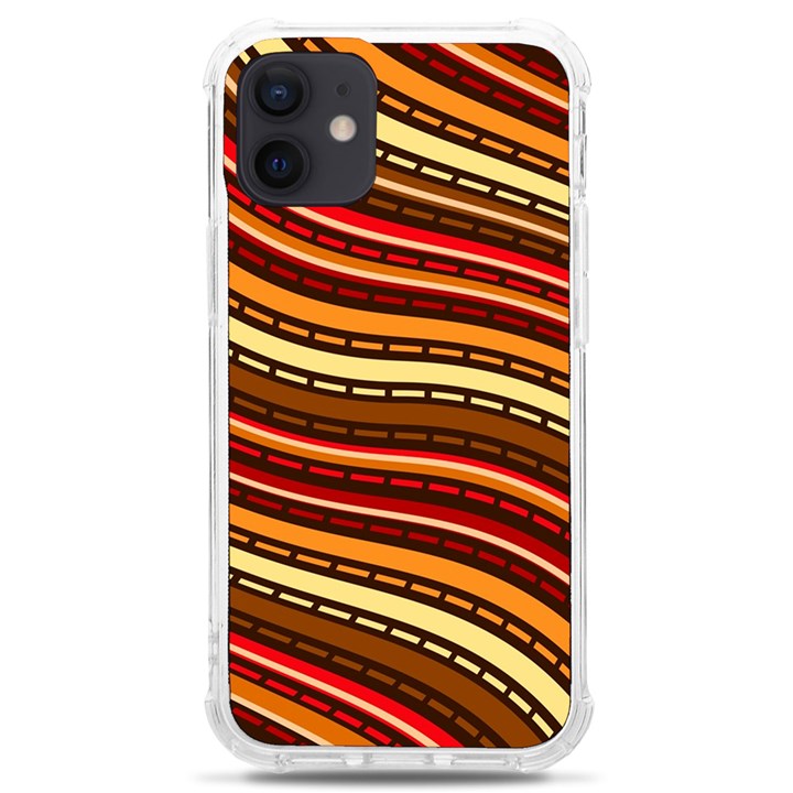 Waves Pattern Abstract Neutrals iPhone 12 mini TPU UV Print Case	