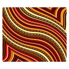 Waves Pattern Abstract Neutrals Premium Plush Fleece Blanket (small)