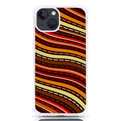 Waves Pattern Abstract Neutrals Iphone 13 Tpu Uv Print Case by Maspions