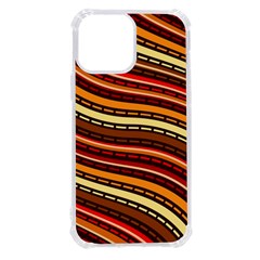 Waves Pattern Abstract Neutrals Iphone 13 Pro Max Tpu Uv Print Case