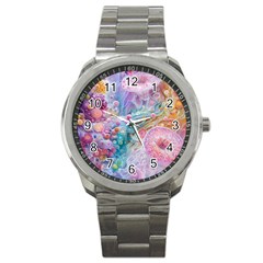 Cells Fluid Bubbles Sport Metal Watch