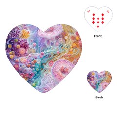 Cells Fluid Bubbles Playing Cards Single Design (heart)