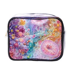 Cells Fluid Bubbles Mini Toiletries Bag (one Side)