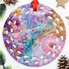 Cells Fluid Bubbles Ornament (round Filigree)