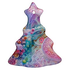 Cells Fluid Bubbles Christmas Tree Ornament (two Sides) by Maspions