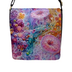 Cells Fluid Bubbles Flap Closure Messenger Bag (l)