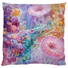 Cells Fluid Bubbles Standard Premium Plush Fleece Cushion Case (two Sides)