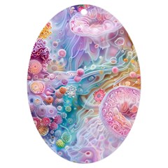 Cells Fluid Bubbles Uv Print Acrylic Ornament Oval by Maspions