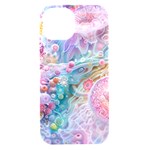 Cells Fluid Bubbles iPhone 15 Black UV Print PC Hardshell Case Front