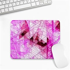 Pink Abstract Lineart Small Mousepad by Maspions