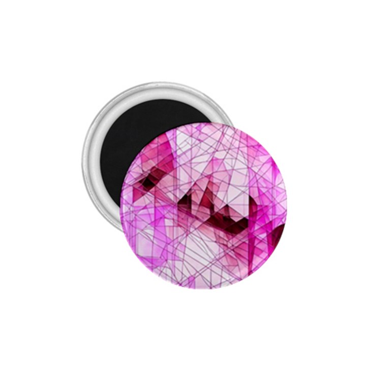 Pink Abstract Lineart 1.75  Magnets