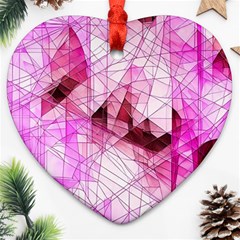 Pink Abstract Lineart Ornament (heart)