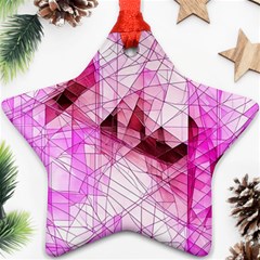 Pink Abstract Lineart Ornament (star)