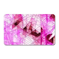 Pink Abstract Lineart Magnet (rectangular)