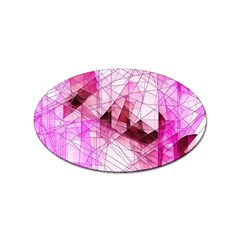 Pink Abstract Lineart Sticker Oval (10 Pack) by Maspions