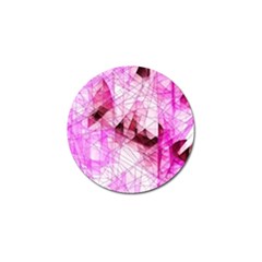 Pink Abstract Lineart Golf Ball Marker