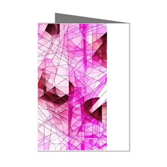 Pink Abstract Lineart Mini Greeting Cards (pkg Of 8)