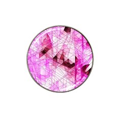 Pink Abstract Lineart Hat Clip Ball Marker (4 Pack)