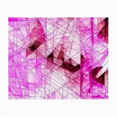 Pink Abstract Lineart Small Glasses Cloth by Maspions