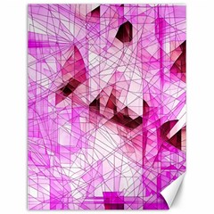 Pink Abstract Lineart Canvas 12  X 16  by Maspions