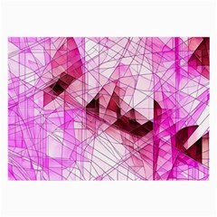 Pink Abstract Lineart Large Glasses Cloth (2 Sides)